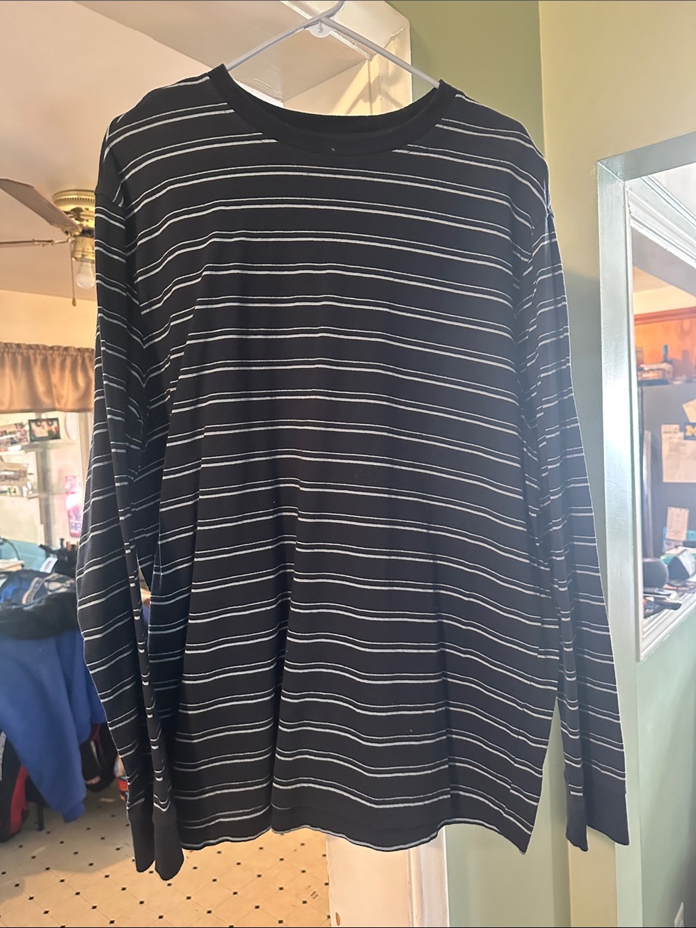 Basic Editions Black & White Horizontal Stripe Long Sleeve Tee